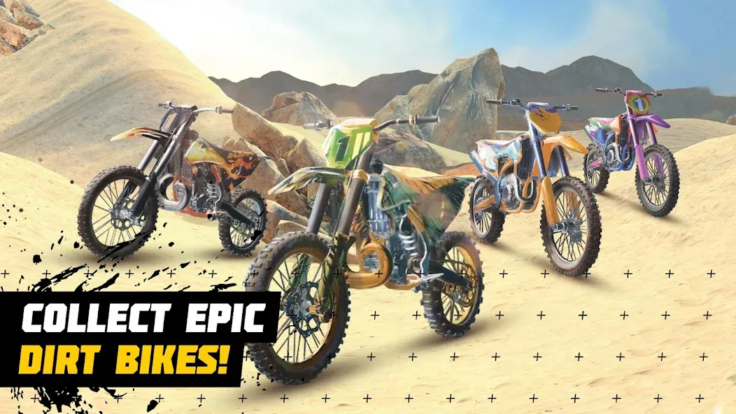 Dirt Bike Unchained: MX Racing (Дерт Байк Анчейнд)  [МОД Много монет] Screenshot 1