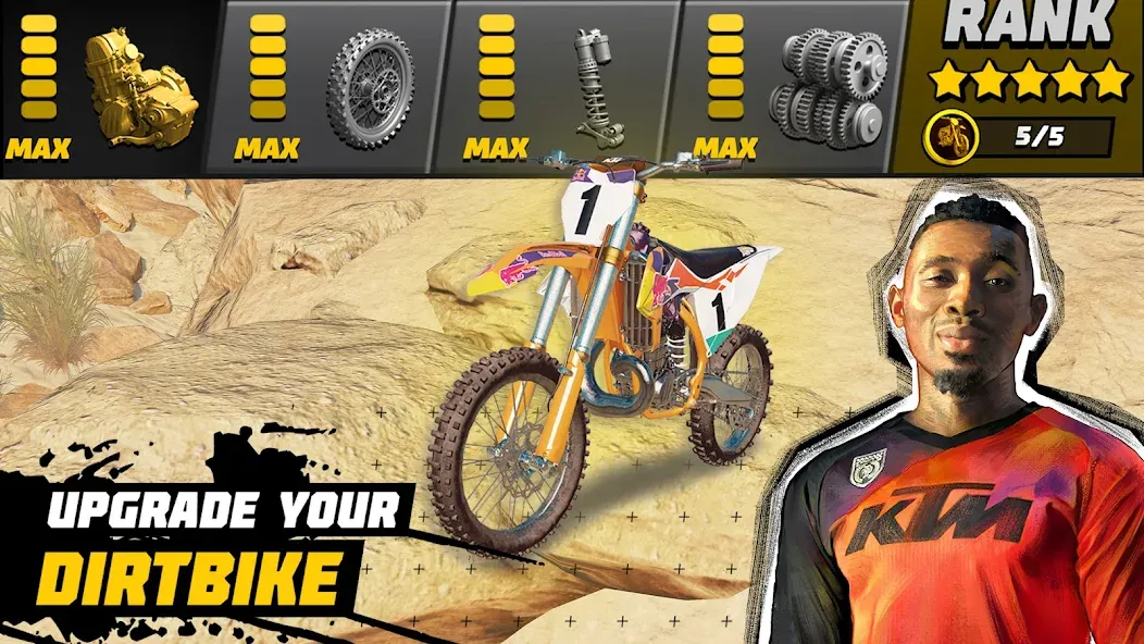 Dirt Bike Unchained: MX Racing (Дерт Байк Анчейнд)  [МОД Много монет] Screenshot 3