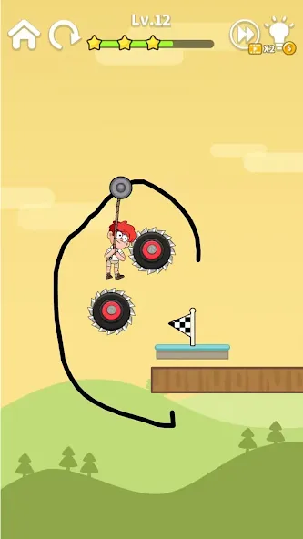 Zipline Rescue: Physics Game (Зиплайн Рескью)  [МОД Меню] Screenshot 2