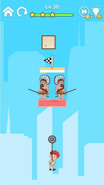 Zipline Rescue: Physics Game (Зиплайн Рескью)  [МОД Меню] Screenshot 3