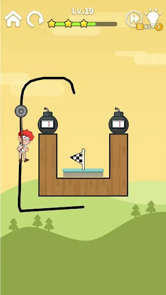 Zipline Rescue: Physics Game (Зиплайн Рескью)  [МОД Меню] Screenshot 4