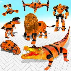 Взлом Robot Game Transform Crocodile  [МОД Unlocked] - последняя версия apk на Андроид
