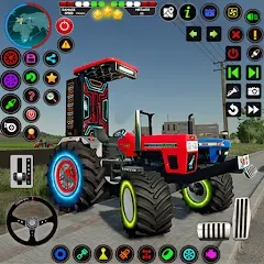 Взломанная Indian Tractor Farming Games  [МОД Mega Pack] - полная версия apk на Андроид