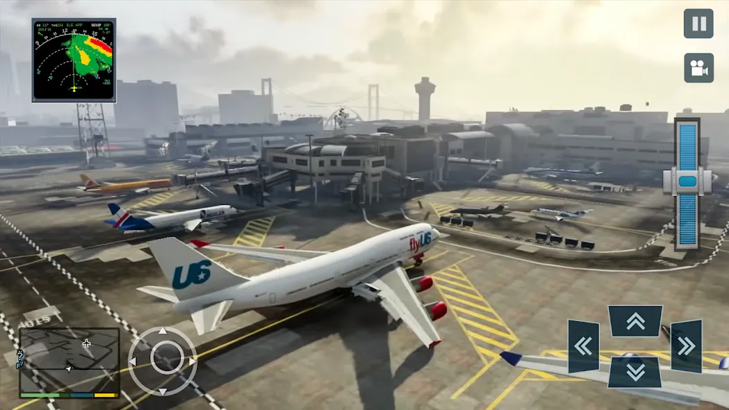 Real Plane Flying Simulator  [МОД Много монет] Screenshot 1