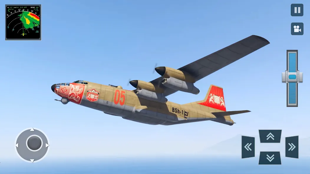 Real Plane Flying Simulator  [МОД Много монет] Screenshot 2