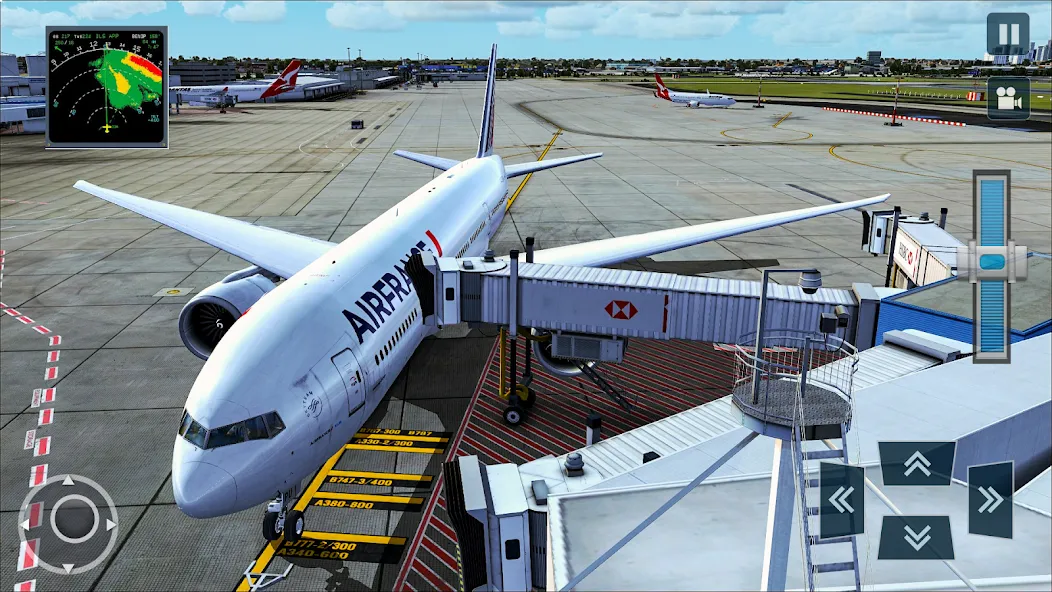 Real Plane Flying Simulator  [МОД Много монет] Screenshot 3