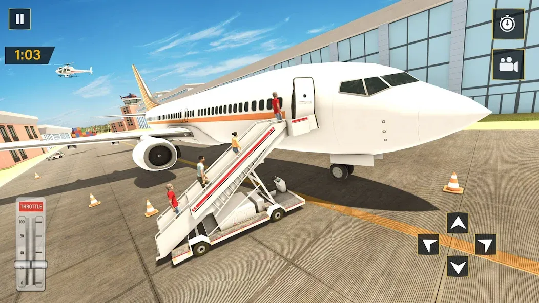 Real Plane Flying Simulator  [МОД Много монет] Screenshot 5