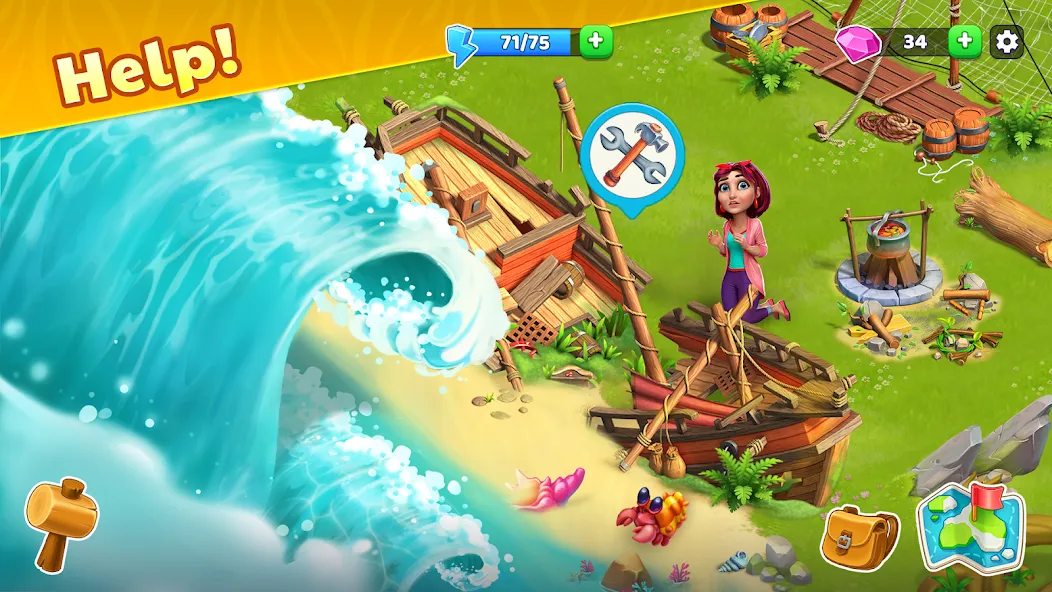 Bermuda Adventures Farm Island (Бермудские приключения)  [МОД Unlimited Money] Screenshot 2