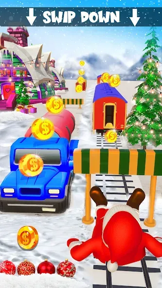 Xmas Santa Surfer Running Game (Ксмас Санта Серфер Раннинг Гейм)  [МОД Меню] Screenshot 4