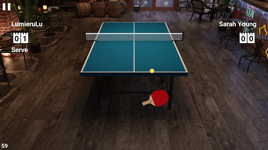 Virtual Table Tennis (Виртуальный настольный теннис)  [МОД Unlocked] Screenshot 2