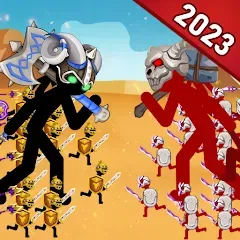 Взломанная Stickman Battle 2: Empires War (Стикмен Битва 2)  [МОД Mega Pack] - полная версия apk на Андроид