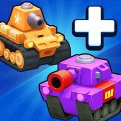 Скачать взломанную Merge Tanks - Battle Game (Мердж Танкс)  [МОД Много монет] - последняя версия apk на Андроид