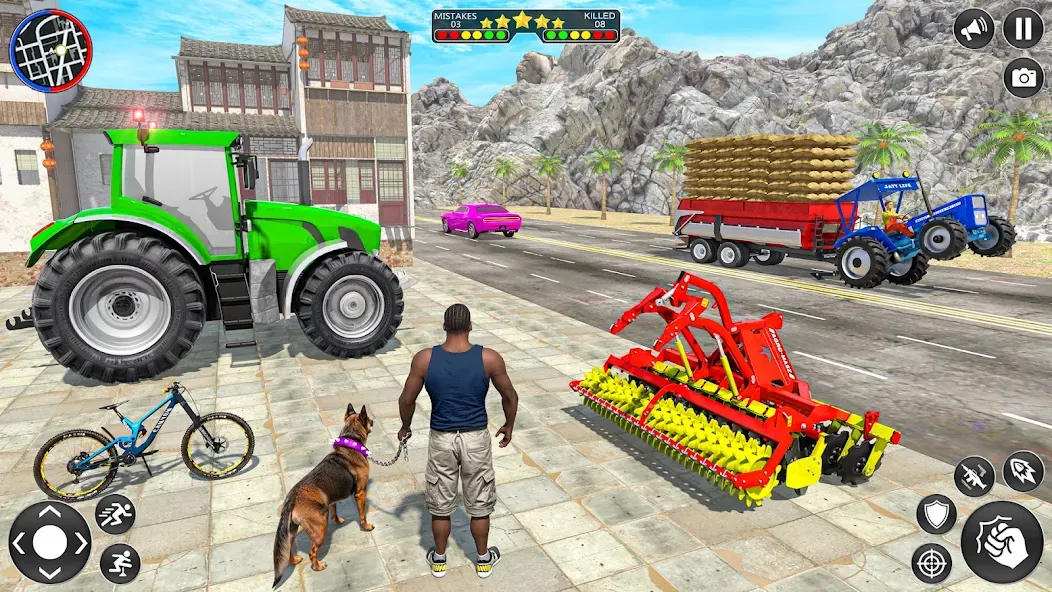 Indian Tractor Driving Game 3D (Фарминг Геймс)  [МОД Меню] Screenshot 1