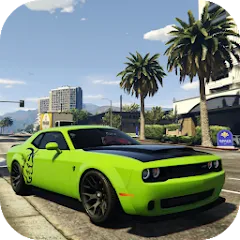 Взломанная Simulator Dodge Demon Parking (Симулятор парковки  )  [МОД Menu] - стабильная версия apk на Андроид