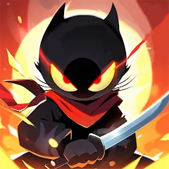 Скачать взломанную Ninja Cat - Idle Arena (Крейзи Ниндзя Кэт)  [МОД Unlimited Money] - полная версия apk на Андроид