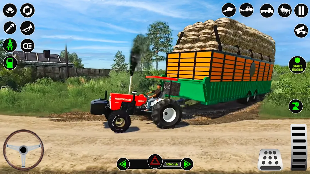 Farming Tractor Simulator Game  [МОД Все открыто] Screenshot 1