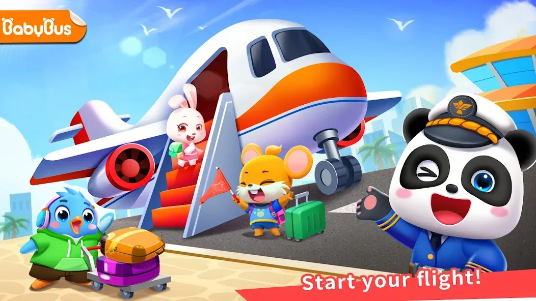 Baby Panda's Airport  [МОД Unlimited Money] Screenshot 1