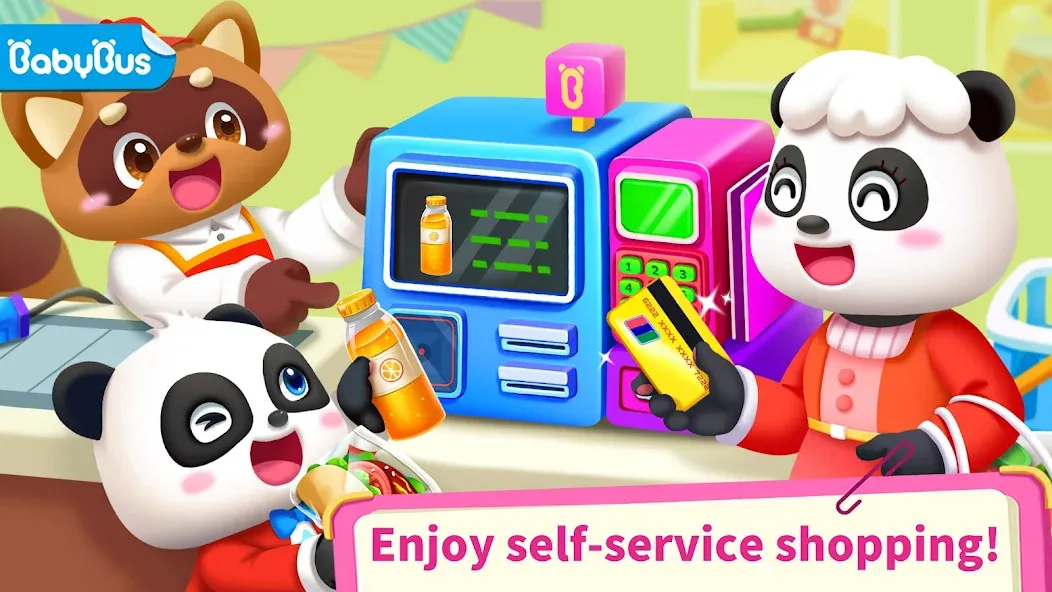 Baby Panda's Supermarket  [МОД Бесконечные деньги] Screenshot 1