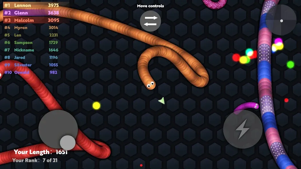 Slide.io - Hungry Snake Game  [МОД Unlimited Money] Screenshot 5