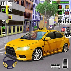 Скачать взломанную City Taxi Games-Taxi Car Games (Сити Такси Игры)  [МОД Бесконечные монеты] - полная версия apk на Андроид