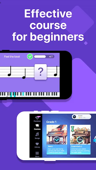 Simpia: Learn Piano Fast (Симпиа)  [МОД Много денег] Screenshot 2