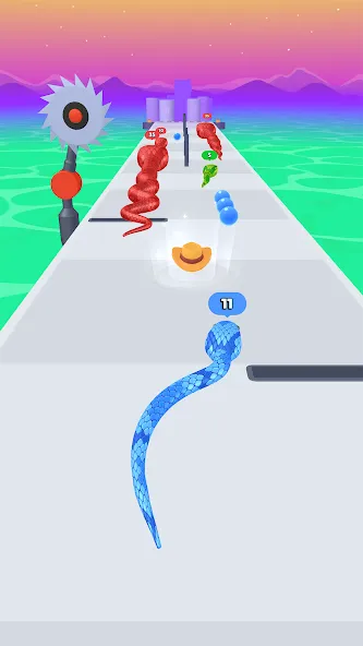 Snake Run Race・3D Running Game (Снейк Ран Рейс)  [МОД Много монет] Screenshot 4