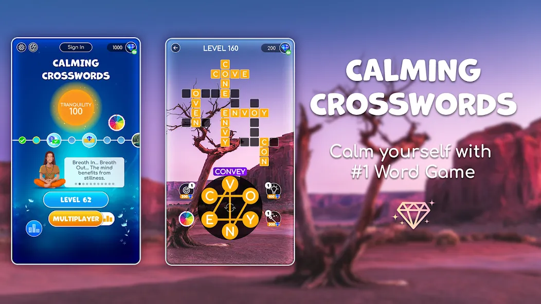 Calming Crosswords Word Puzzle  [МОД Много денег] Screenshot 1