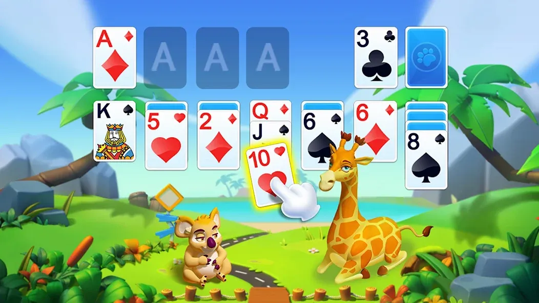 Solitaire - Wild Park  [МОД Много денег] Screenshot 2