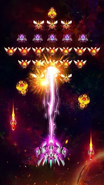 Space Shooter: Galaxy Attack (Спейс шутер)  [МОД Бесконечные монеты] Screenshot 3