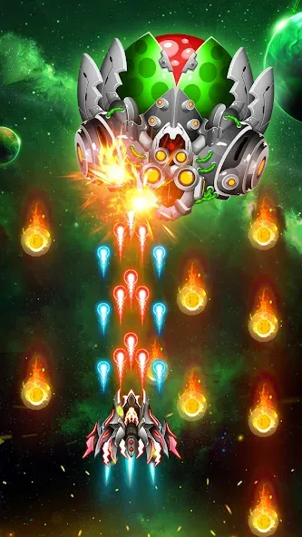 Space Shooter: Galaxy Attack (Спейс шутер)  [МОД Бесконечные монеты] Screenshot 4