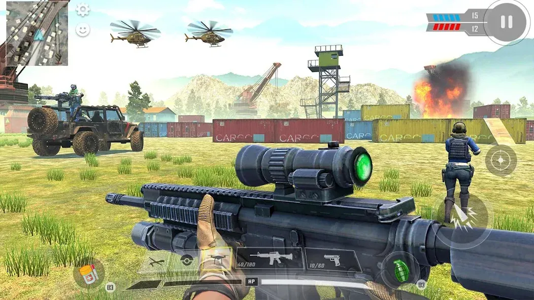 Commando War Army Game Offline  [МОД Unlocked] Screenshot 4