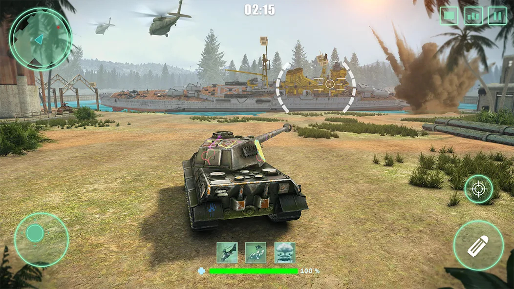 World Tanks War: Offline Games (Танковые военные машины Блиц)  [МОД Меню] Screenshot 1