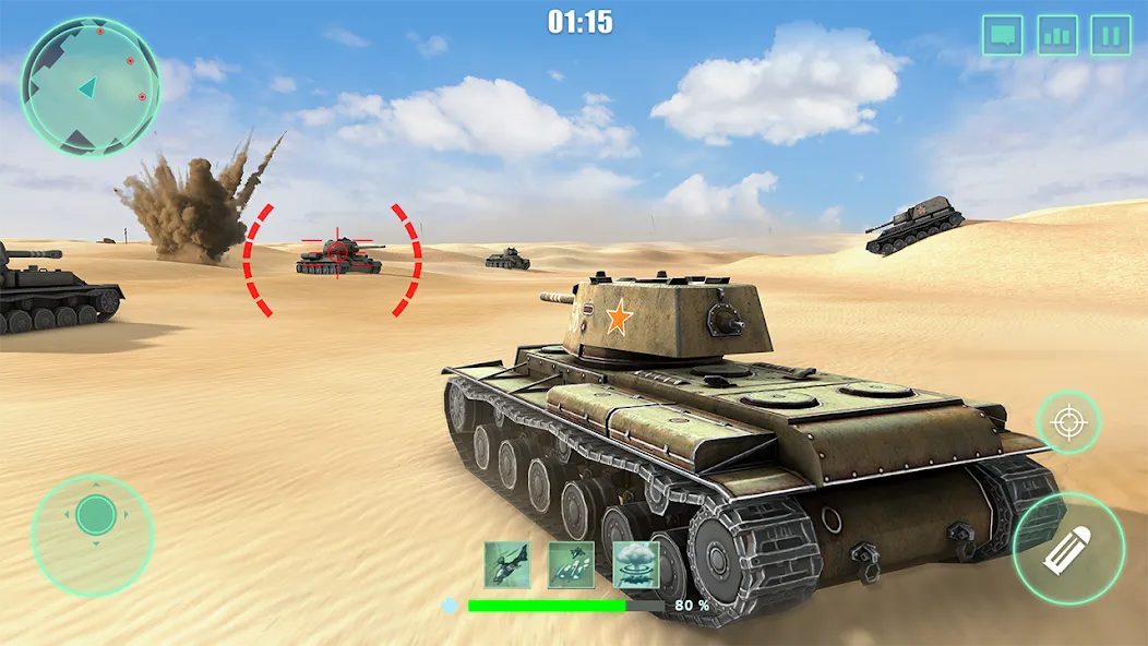 World Tanks War: Offline Games (Танковые военные машины Блиц)  [МОД Меню] Screenshot 2