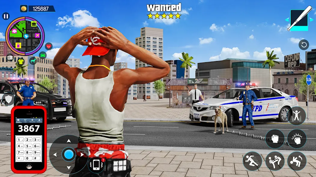 Gangster Mafia City Crime Game  [МОД Много монет] Screenshot 1