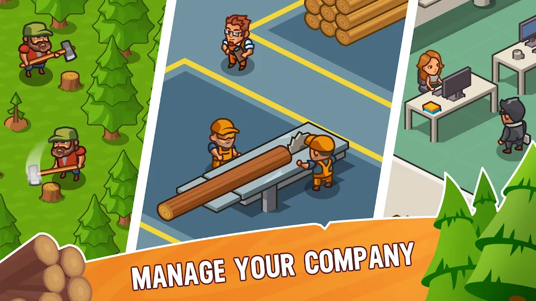 Lumber Inc Tycoon (Ламбер инк тайкун)  [МОД Menu] Screenshot 2