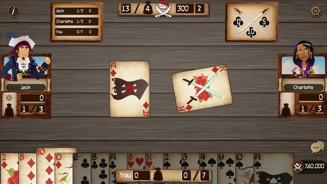 Spades Cutthroat Pirates (Спейдс Каттхроат Пирейтс)  [МОД Много монет] Screenshot 3