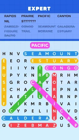 Word Search Puzzle Challenge (Уордсрч Пазл Челлендж)  [МОД Много монет] Screenshot 2