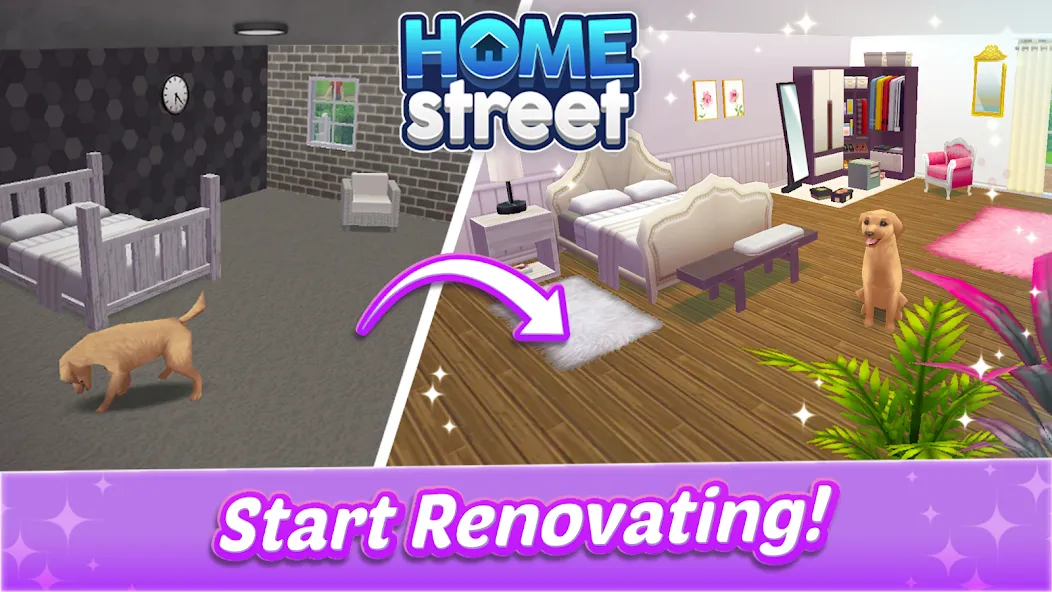 Home Street - Dream House Sim  [МОД Unlocked] Screenshot 2