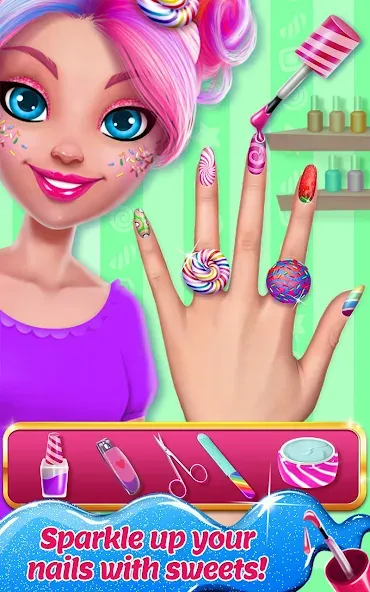 Candy Makeup Beauty Game  [МОД Много денег] Screenshot 3