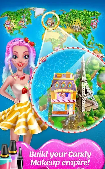 Candy Makeup Beauty Game  [МОД Много денег] Screenshot 5