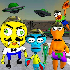 Скачать взломанную Sponge Area 51. Neighbor Alien  [МОД Много денег] - последняя версия apk на Андроид