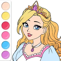 Взломанная Princess Coloring Book Game  [МОД Unlimited Money] - стабильная версия apk на Андроид