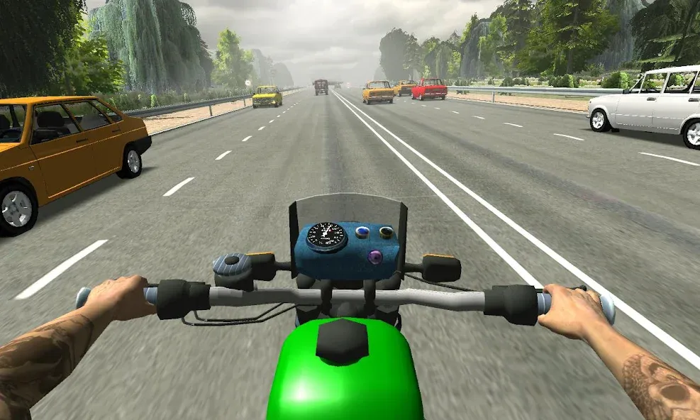 Russian Moto Traffic Rider 3D  [МОД Бесконечные деньги] Screenshot 3