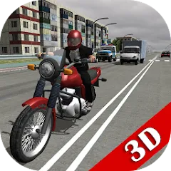 Скачать взломанную Russian Moto Traffic Rider 3D  [МОД Бесконечные деньги] - последняя версия apk на Андроид