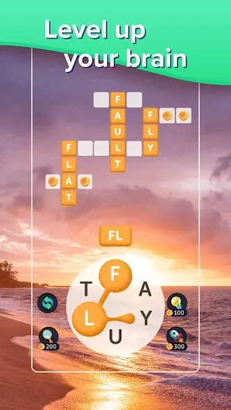 Puzzlescapes Word Search Games (Паззлскейпс Ворд Срч Геймс)  [МОД Много денег] Screenshot 3