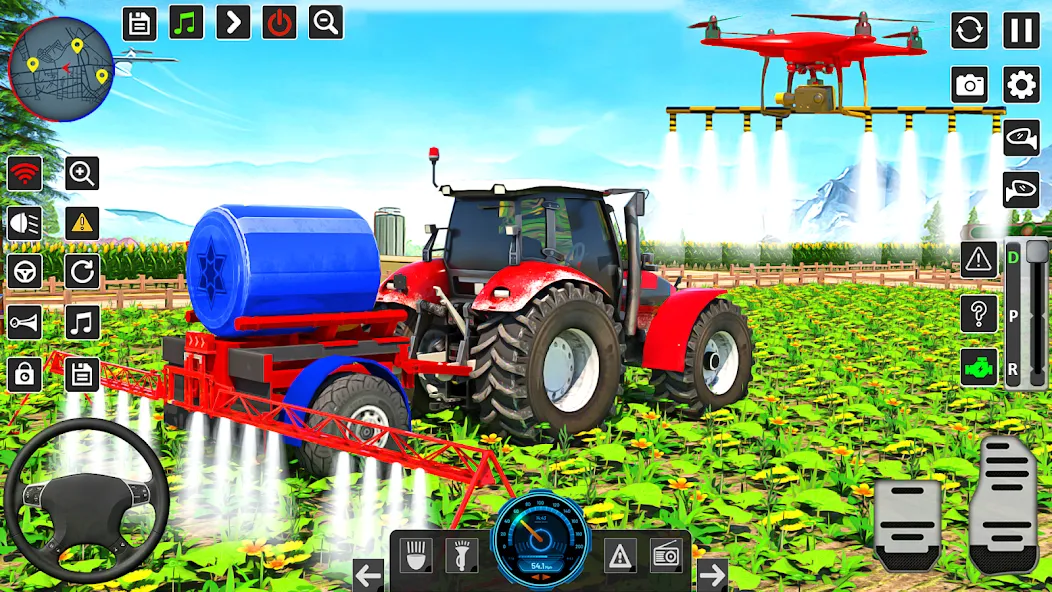 Real Tractor Driving Games (Риал Трактор Драйвинг Геймс)  [МОД Много денег] Screenshot 4