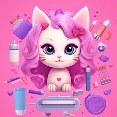 Взлом Idle Cat Makeover: Hair Salon  [МОД Mega Pack] - стабильная версия apk на Андроид