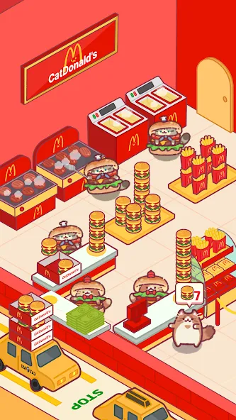 Cat Snack Bar: Cute Food Games (Кэт Снэк Бар)  [МОД Много монет] Screenshot 4