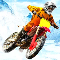 Взломанная Snow Tricky Bike Stunt Race 3D  [МОД Бесконечные монеты] - стабильная версия apk на Андроид