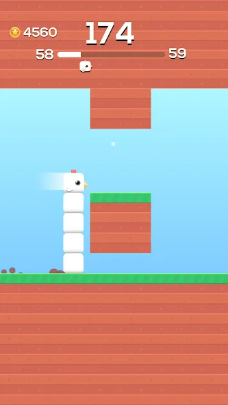 Square Bird - Flappy Chicken (Сквер Брд)  [МОД Menu] Screenshot 1